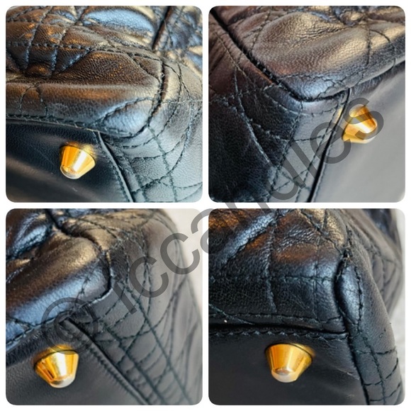 Vintage Large Dior Lady Dior in Lambskin - Picture 9 of 16